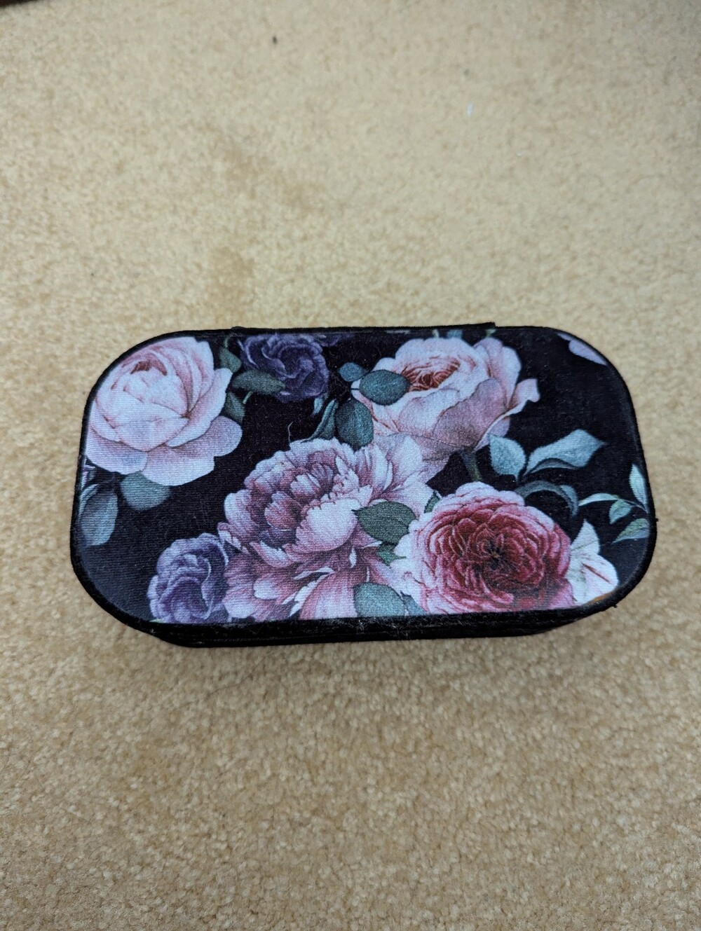 Cynthia Rowley Floral Print Velvet Travel Jewelry Box - NWOT